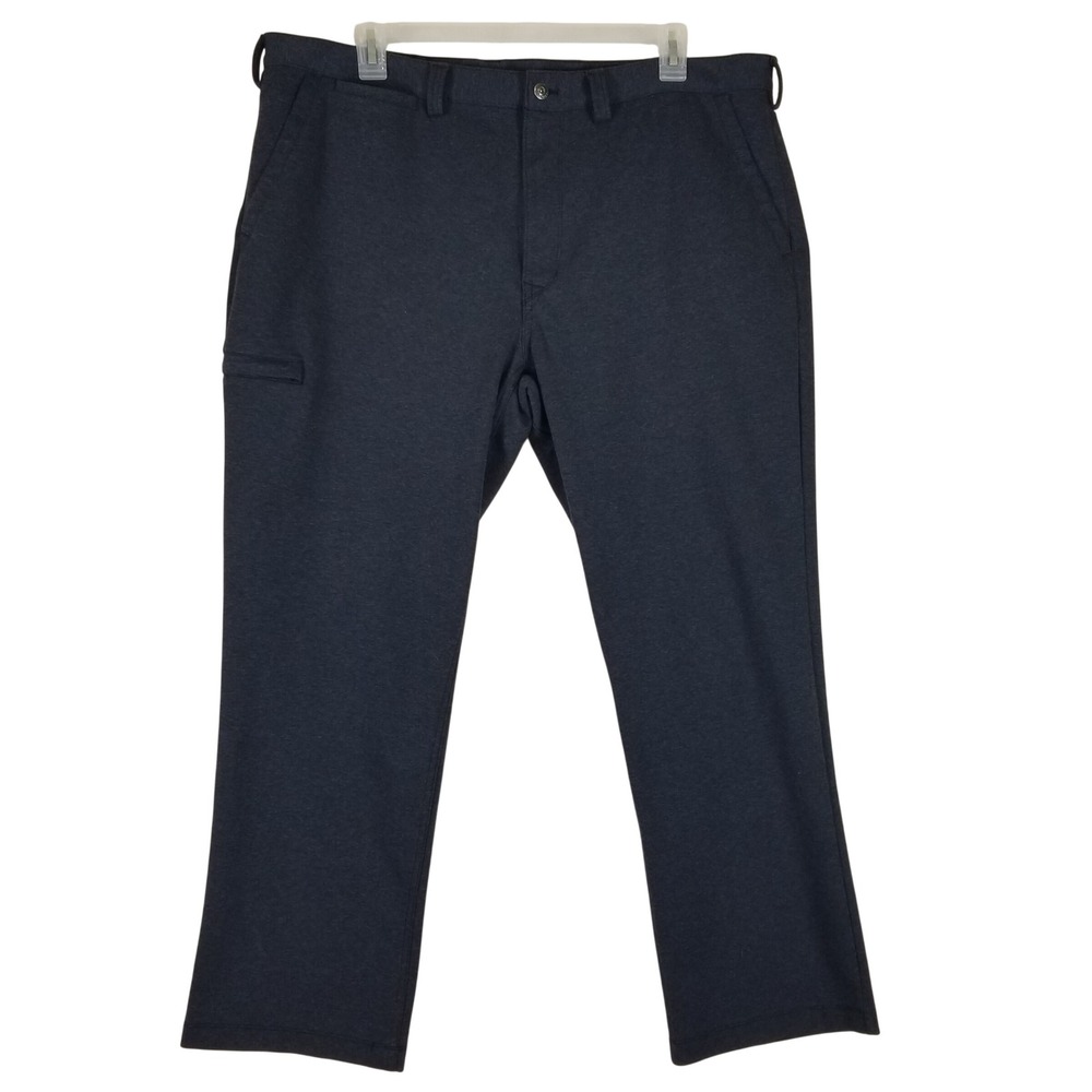 Duluth Trading Co Pants Mens 42x30 Navy Blue Heathered Standard Fit Stretch